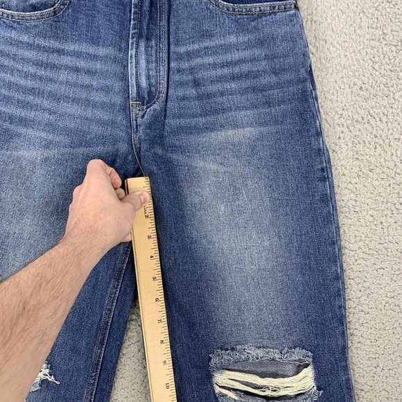 BBJ Women's Jeans Size 3/26 Wide Leg High Rise Denim Stretch Distressed LA - Picture 6 of 12